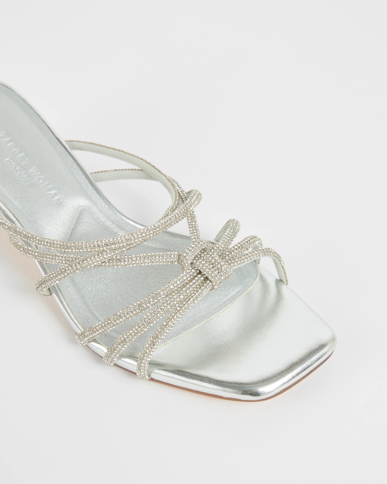 Strappy Low Heels - Sassy - Silver Bling 3 of 3