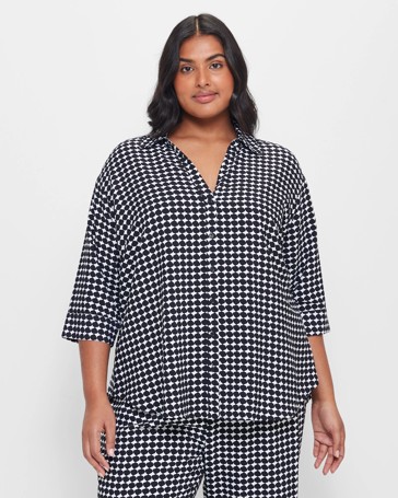 Plus Size 3/4 Sleeve Shirt