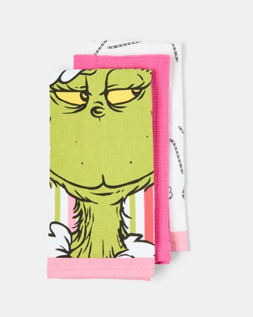Set of 3 The Grinch Tea Towels