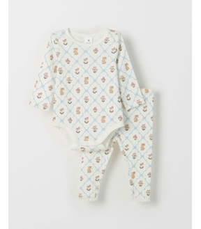 Baby Organic Cotton Pointelle Bodysuit and Leggings Set