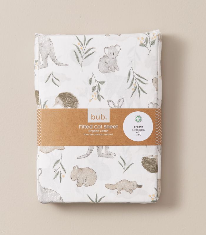 bub. Organic Cotton Fitted Cot Sheet – Target Australia
