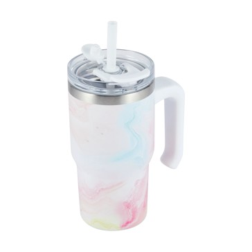 600ml Marble Look Tumbler with Handle - Anko