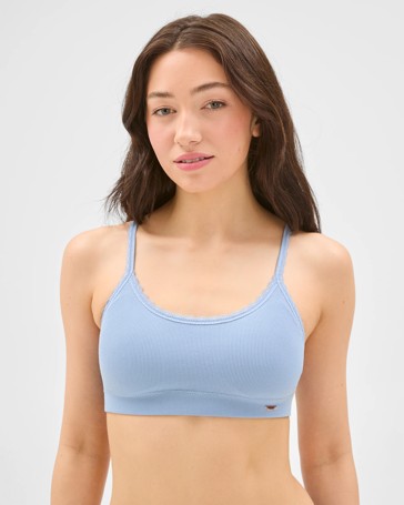 Lily Loves Rib and Lace Seamfree Crop Top