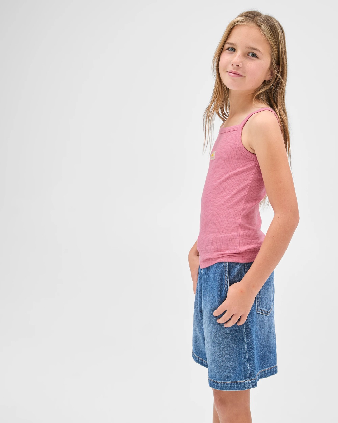 Essential Slub Rib Singlet - Pink 2 of 6