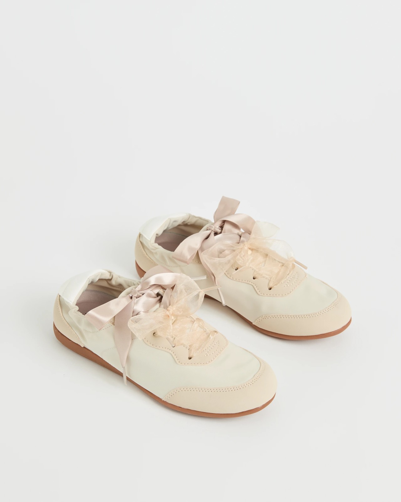 Elasticated Back Sneakerinas - Nella - Beige 2 of 3