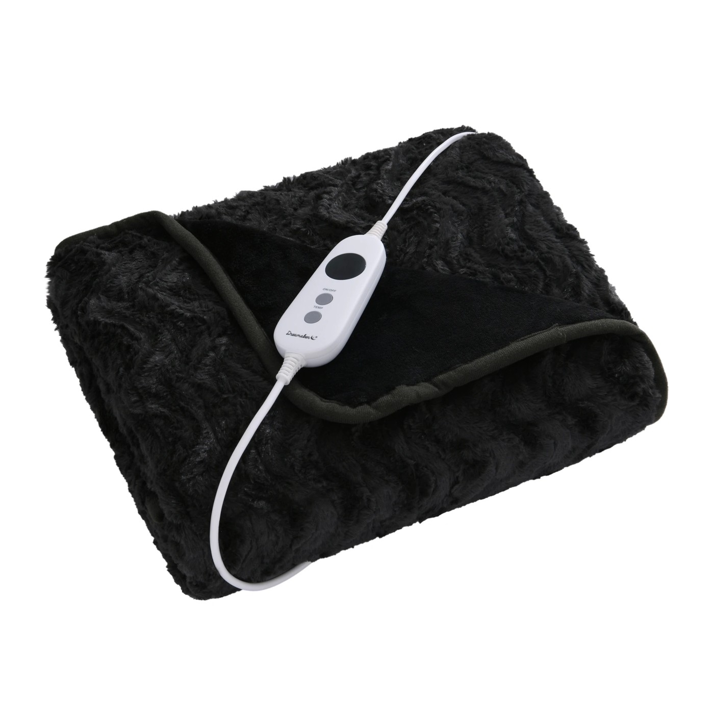 Dreamaker Faux Fur Heated Throw Charcoal