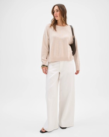 Australian Cotton Blend Long Sleeve Knit Jumper
