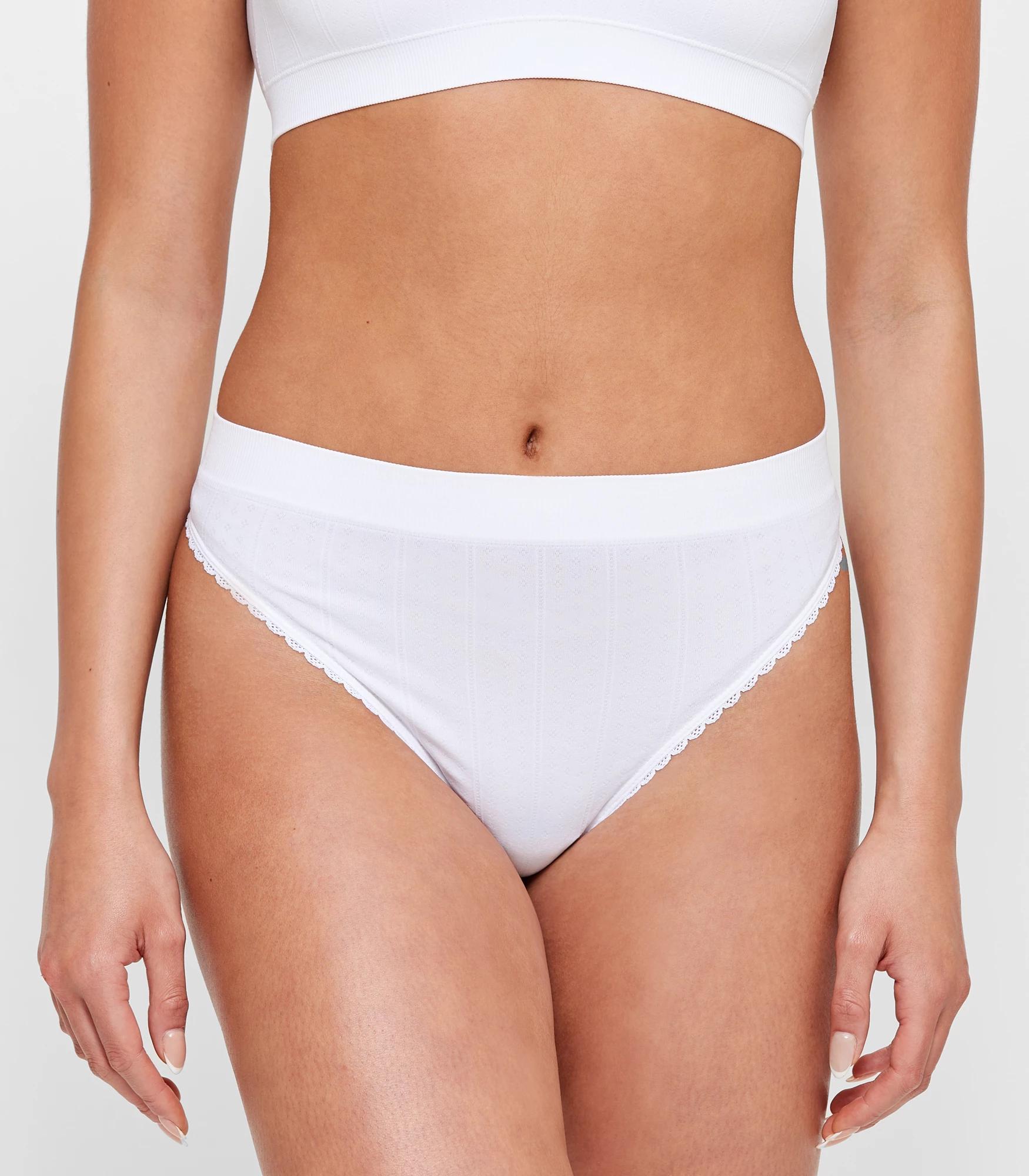 Seamfree Pointelle High Waisted G-String Briefs - Lily Loves