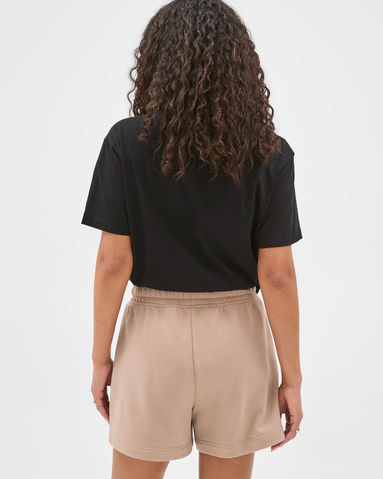 Australian Cotton Jersey Pull On Shorts - Warm Taupe 6 of 6