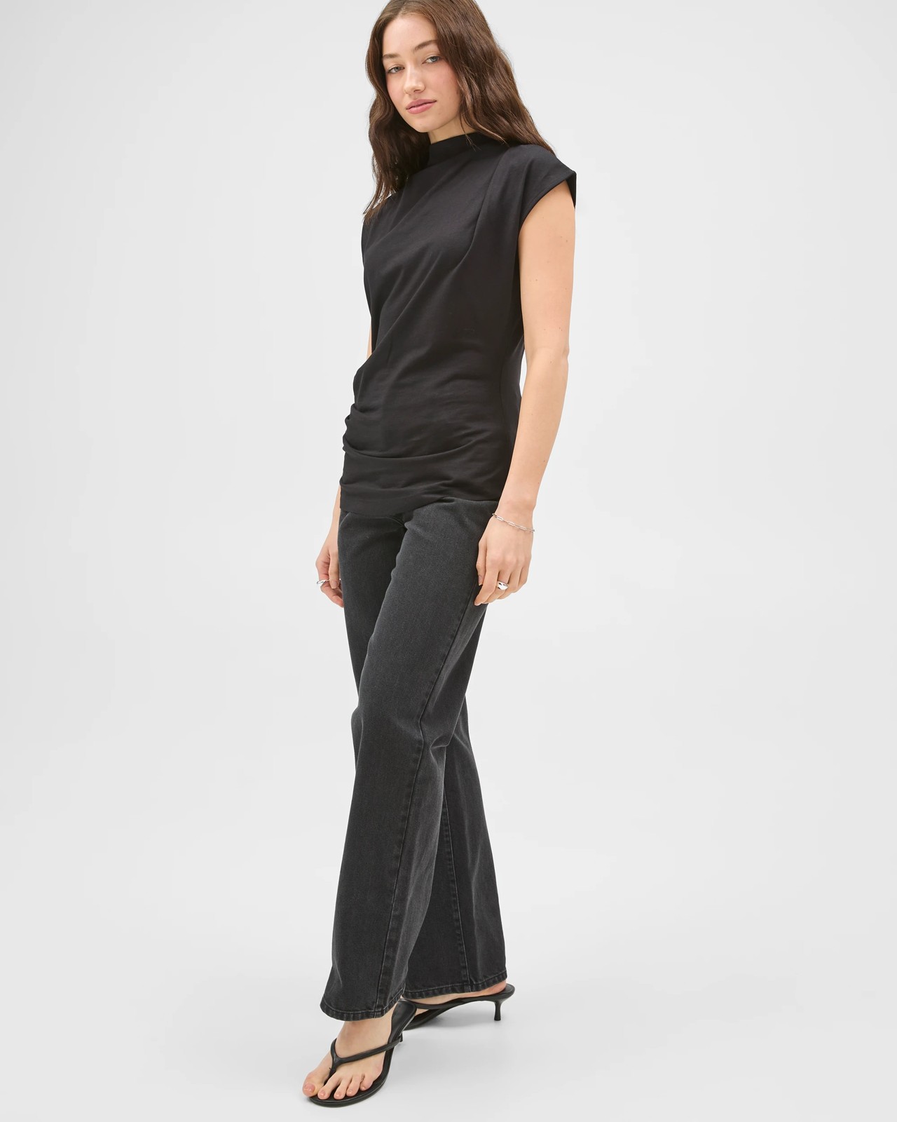 Lily Loves Australian Cotton Slouch T-Shirt - Black 3 of 5