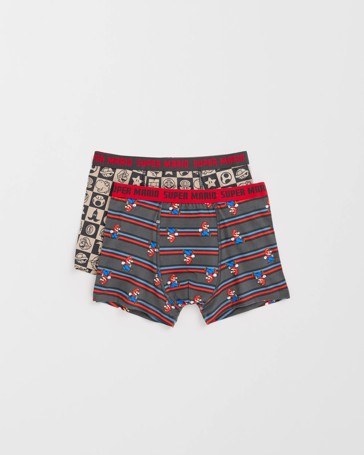 Super Mario Australian Cotton 2 Pack Older Boys Trunks