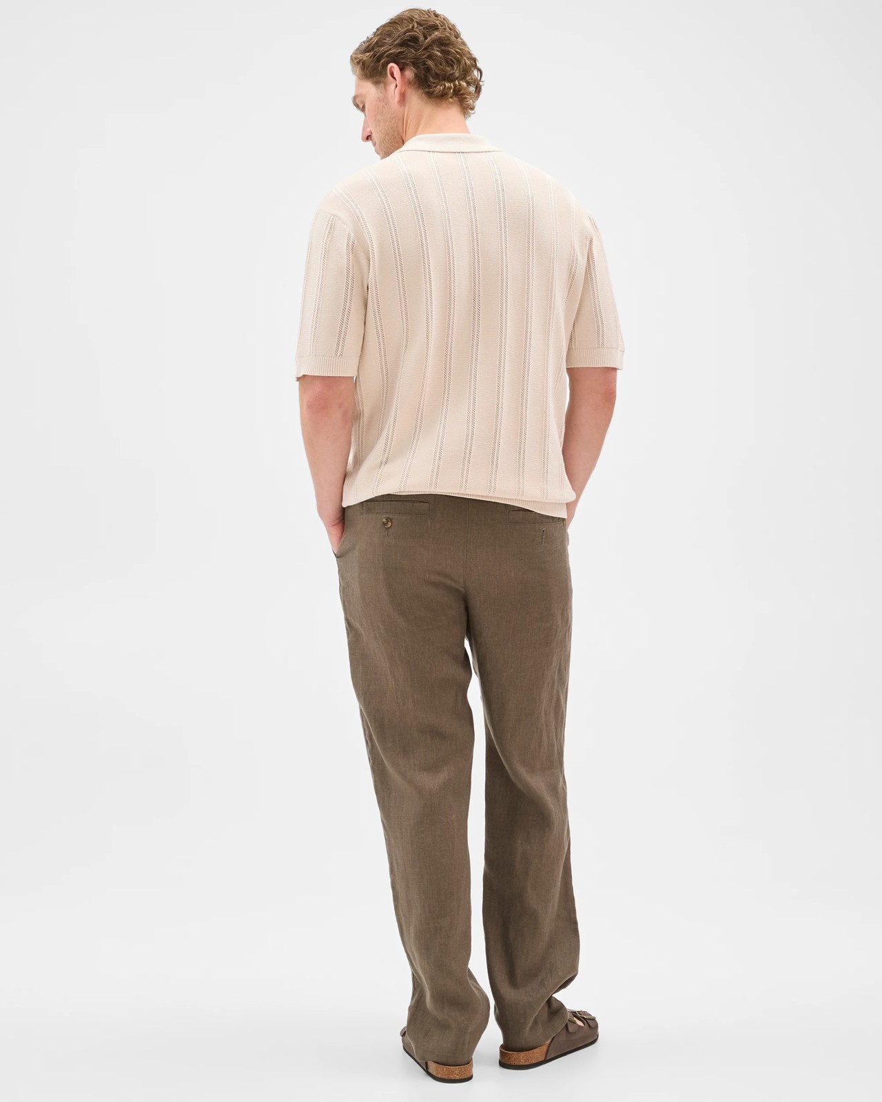 European Linen Full Length Pants - Dark Falcon 5 of 6