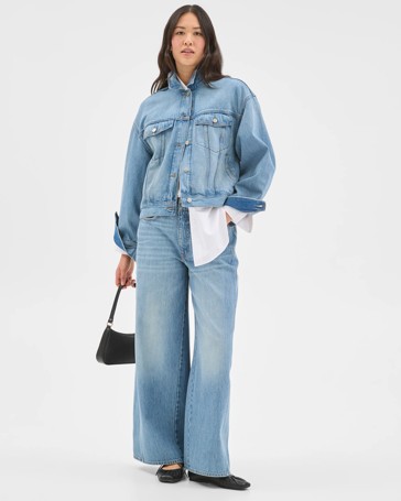 Panelled Slouch Denim Jeans