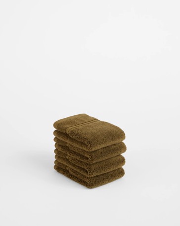 Eden Luxury Egyptian Cotton Pile Face Washer 4 Pack