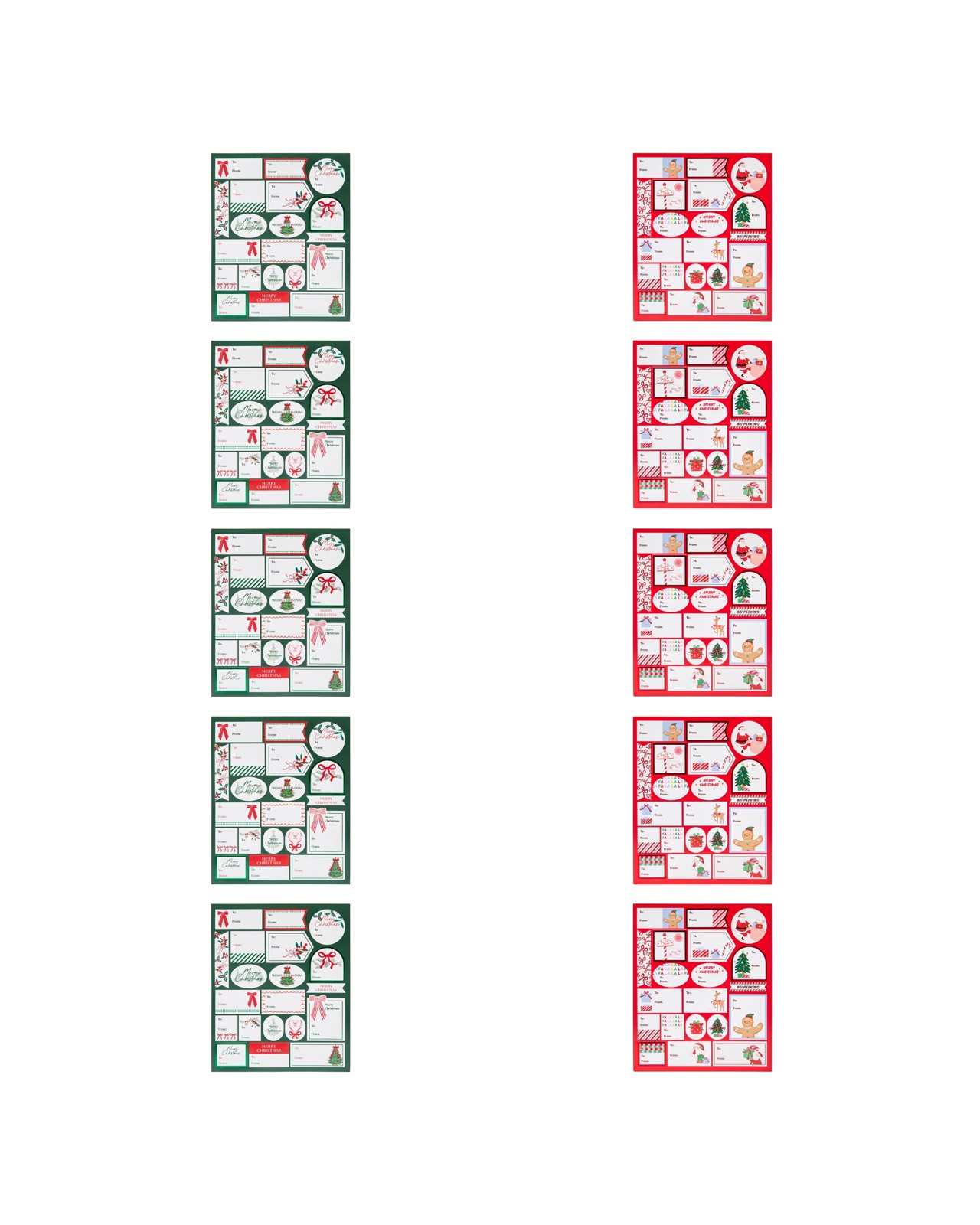 Anko 100 Pack Christmas Sticker Tags - Assorted 2 of 6