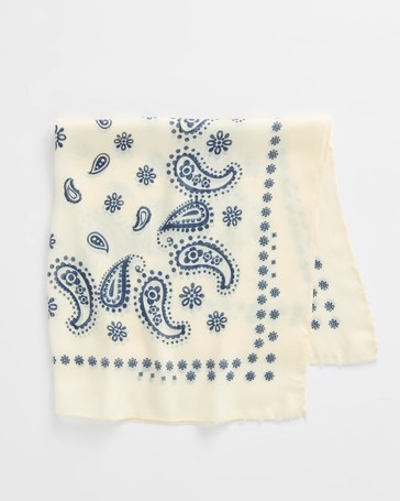 Printed Paisley Bandana Square Scarf