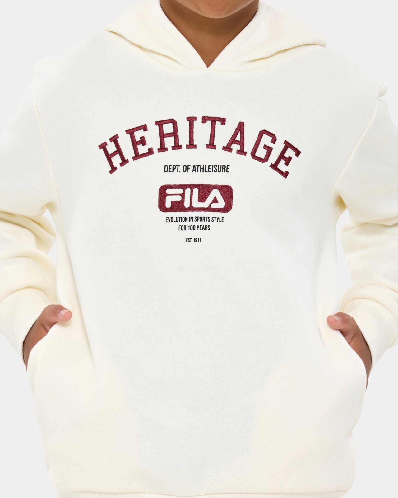 Fila Big Boys Michael College Hoodie - Gardenia 5 of 6