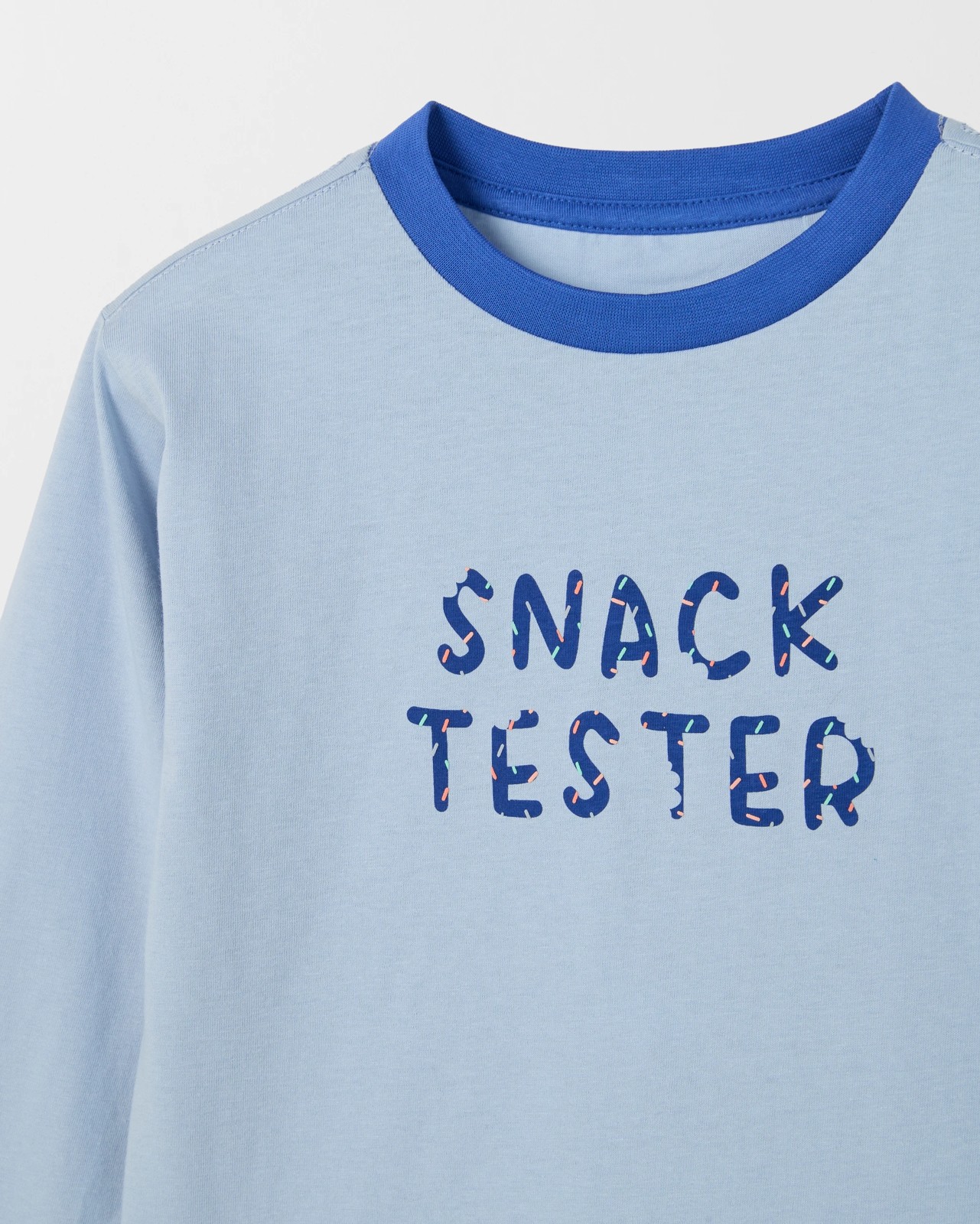 Australian Cotton 3 Pack Long Sleeve T-Shirts - Snack Tester/Blue 5 of 5