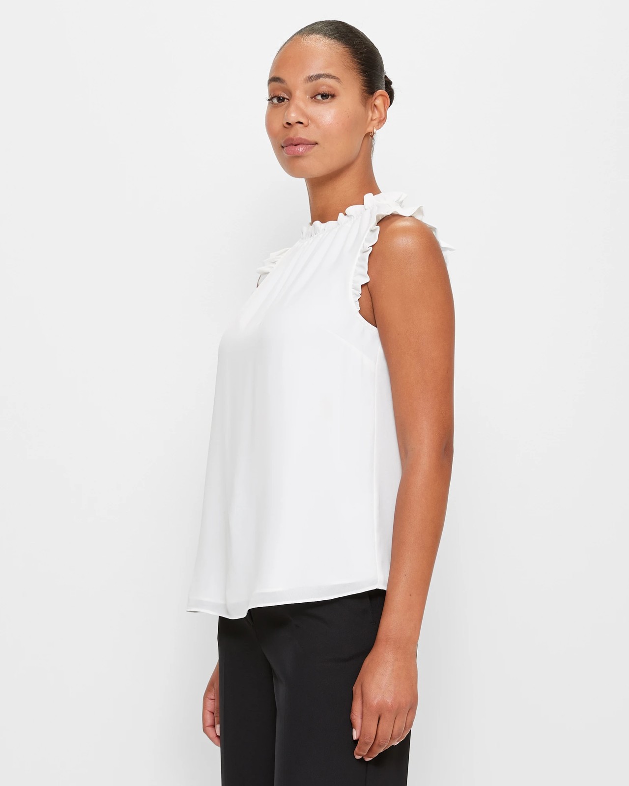 Ruffle Neck Tank Top - Preview 3 of 5