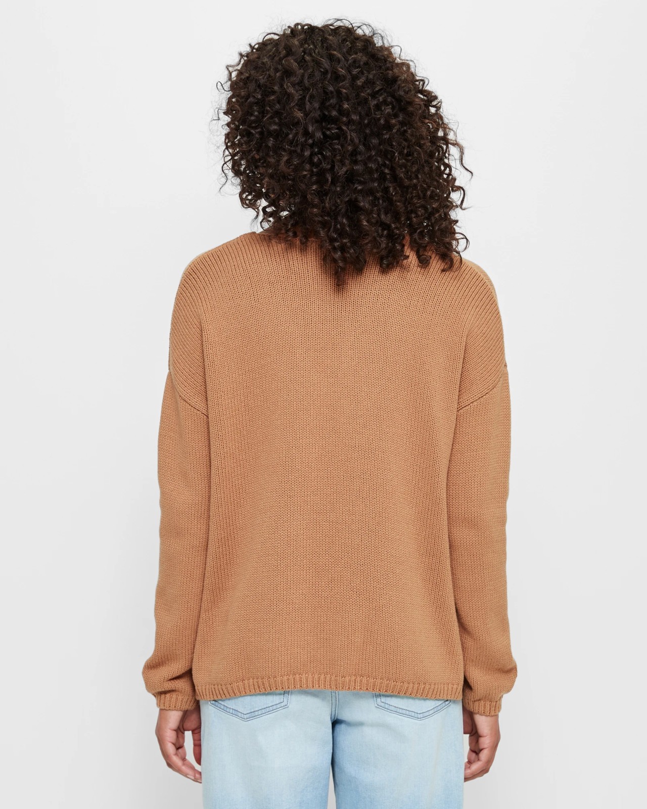 Australian Cotton Deep V-Neck Jumper | Target Australia