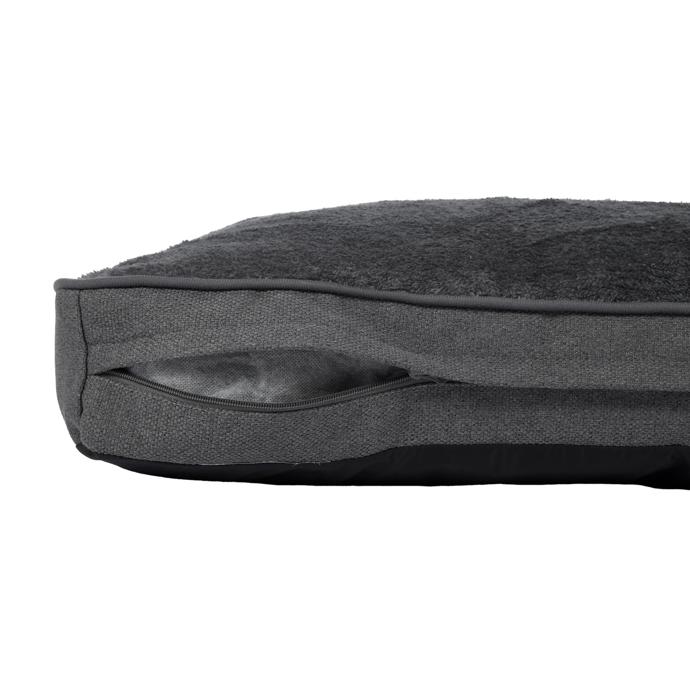Pet Bed Rectangle Plush Top, Extra Large, Grey - Anko 5 of 5
