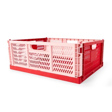 Anko 30L Collapsible Crate - Large, Red
