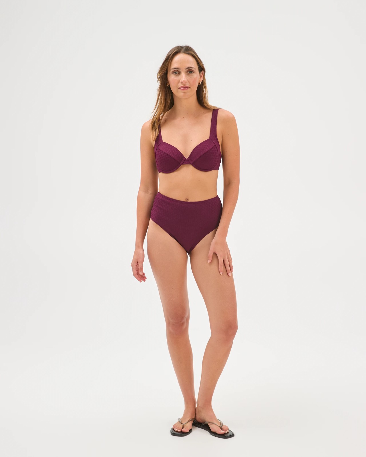 Shape Your Body Resort Balconette Basket Weave Swim Bikini Top 3 of 5
