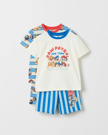 Licensed Paw Patrol Australian Cotton 2 Pack Younger Boys Pyjama Set