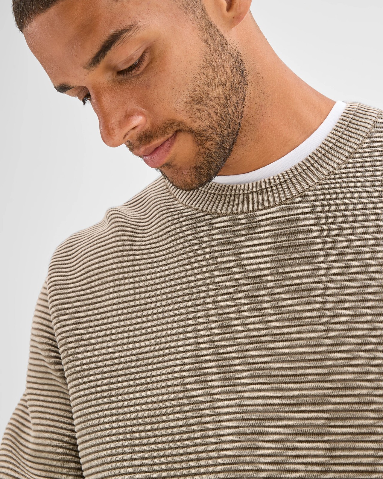 Australian Cotton Ottoman Knit Jumper - Mushroom 5 of 6