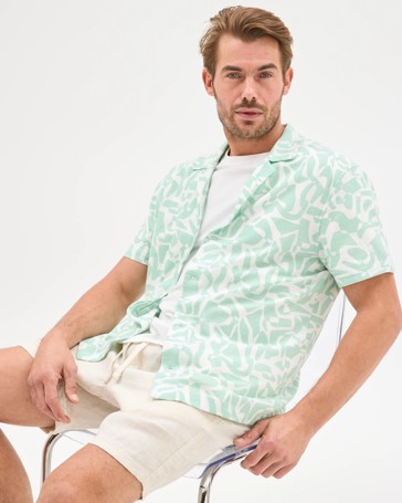 Australian Cotton Geo Print Shirt