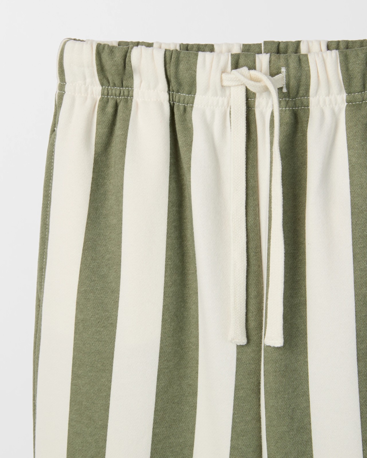 Australian Cotton Blend Vertical Stripe Trackpants - Green 2 of 2