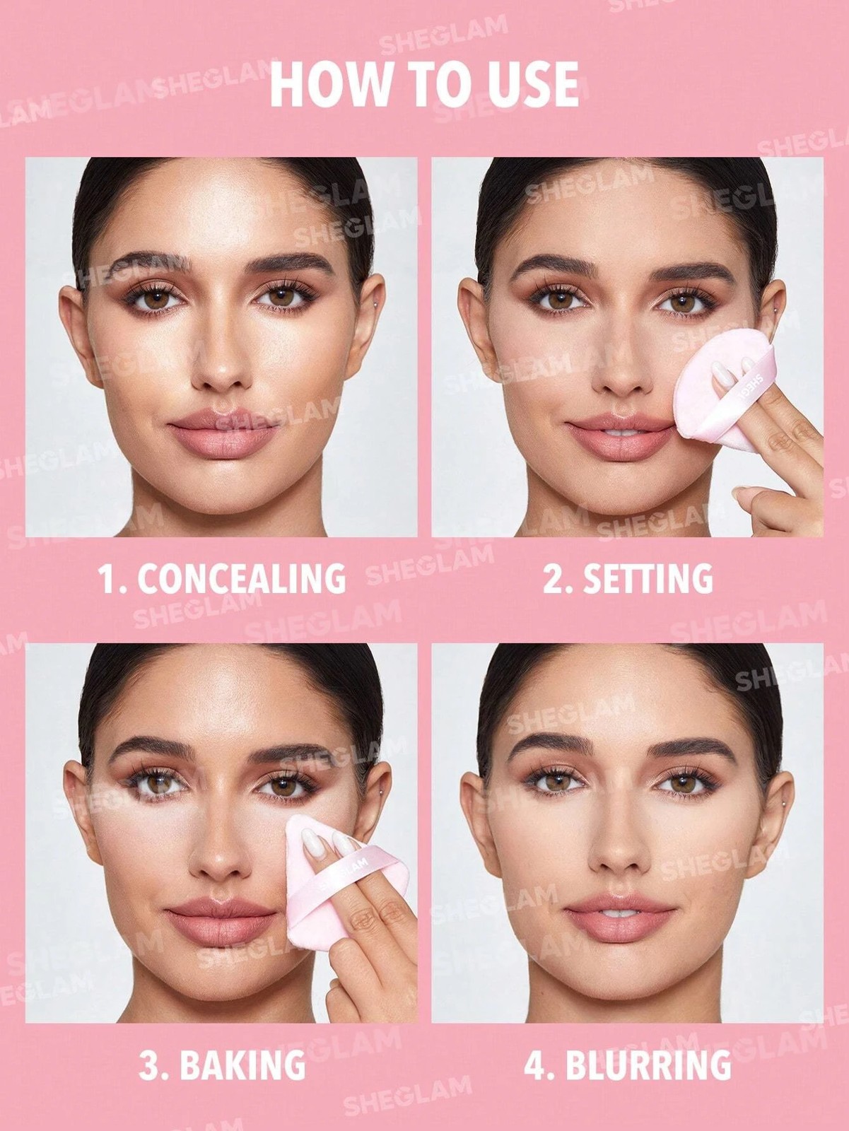 SHEGLAM Insta-Ready Face & Under Eye Setting Powder Duo - Bubblegum 5 of 6