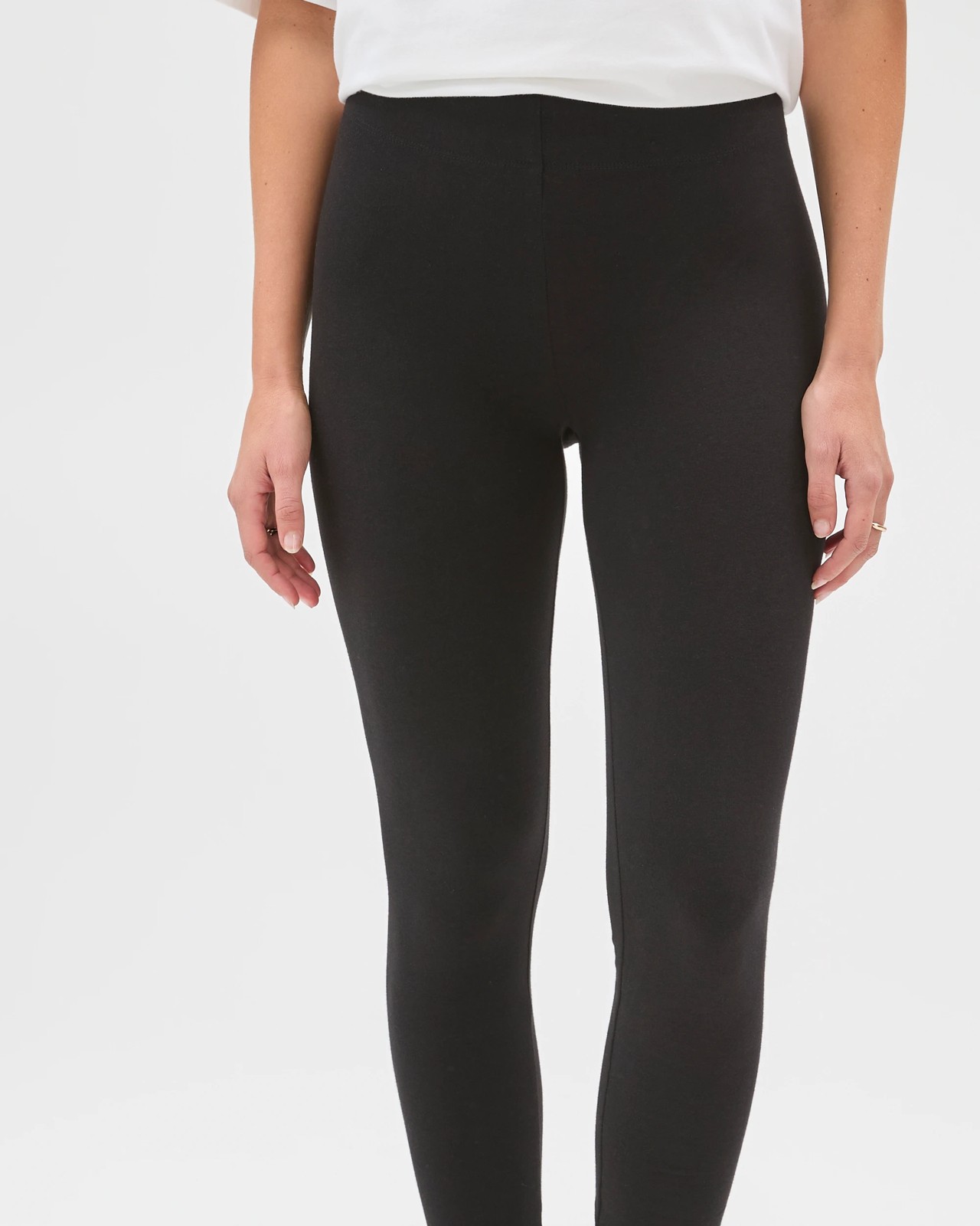 Active Australian Cotton Full Length Stretch Leggings - Black 5 of 5