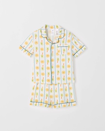 Bamboo Younger Boys Button Through Knit Pyjama Set