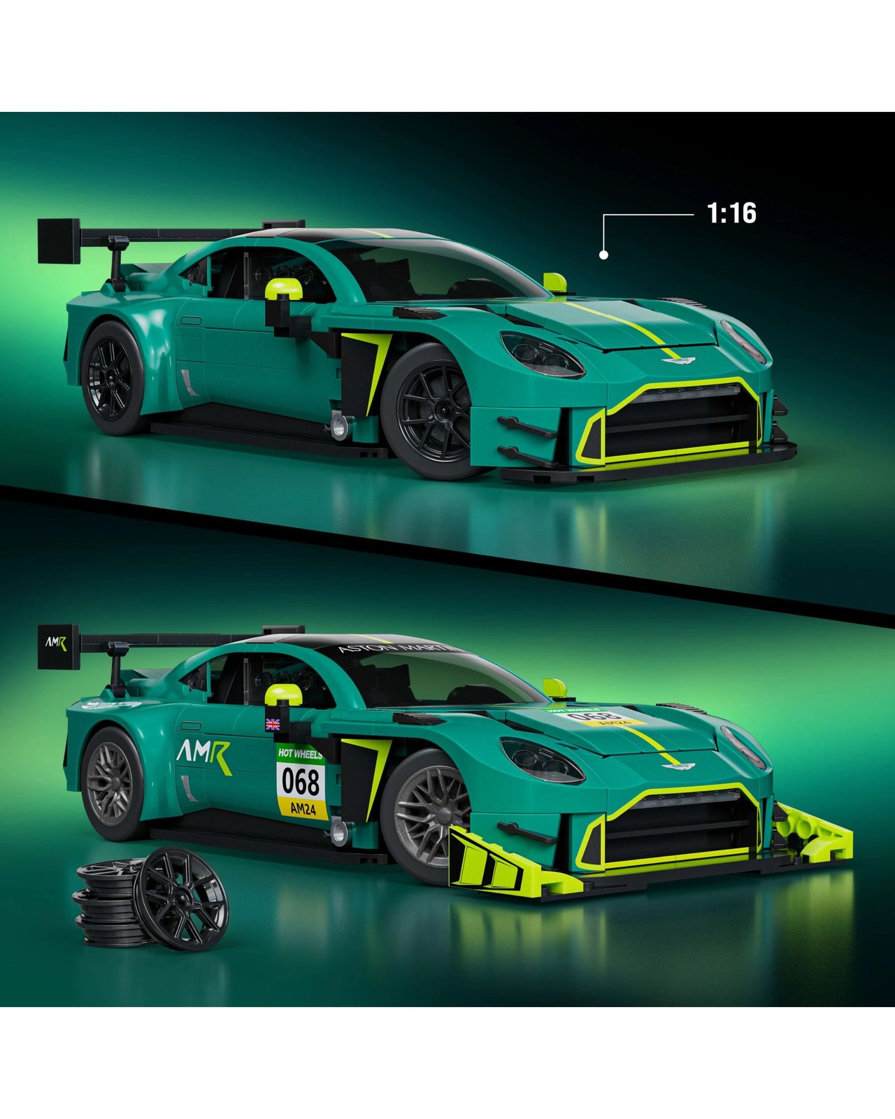 Hot Wheels ’24 Aston Martin Vantage GT3 Building Toy Kit 4 of 5