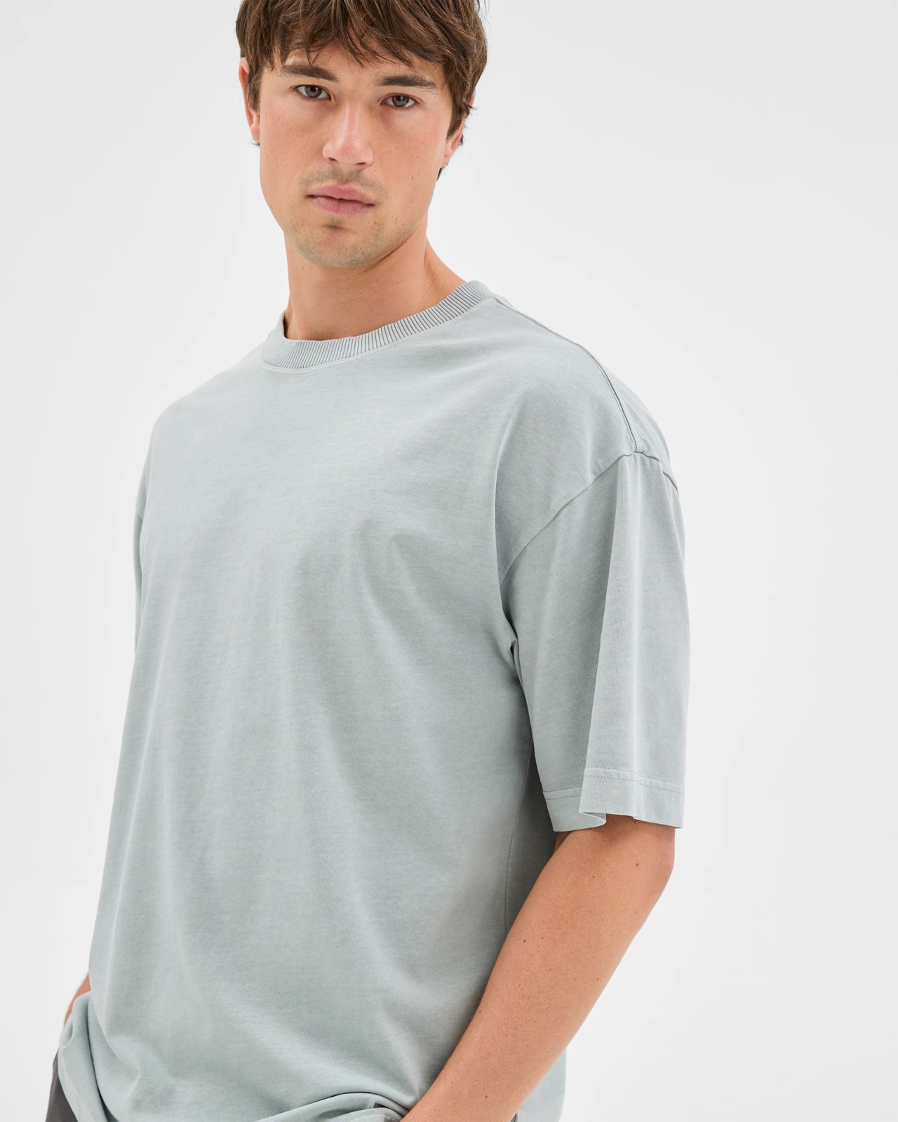 Commons Australian Cotton Boxy Heavyweight Core T-Shirt - Quarry 4 of 6