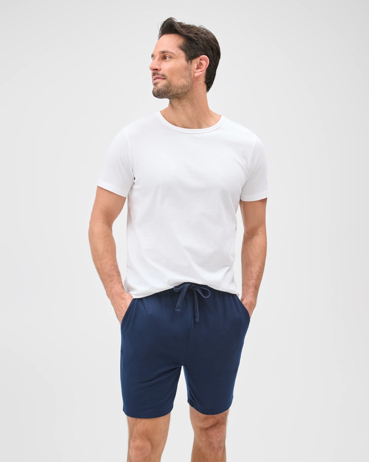 Maxx Cozy Knit Lounge Sleep Shorts - Navy Marle 4 of 5