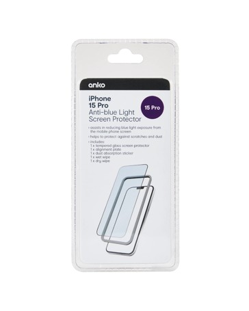 Anko iPhone 15 Pro Anti-Blue Light Screen Protector