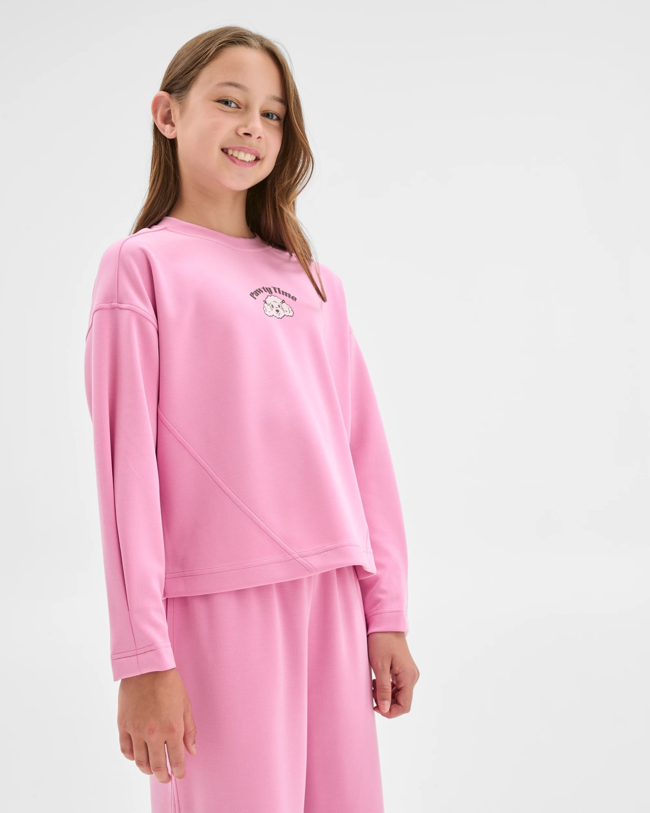 Sandwash Scuba Crew Neck Top - Pink 2 of 5