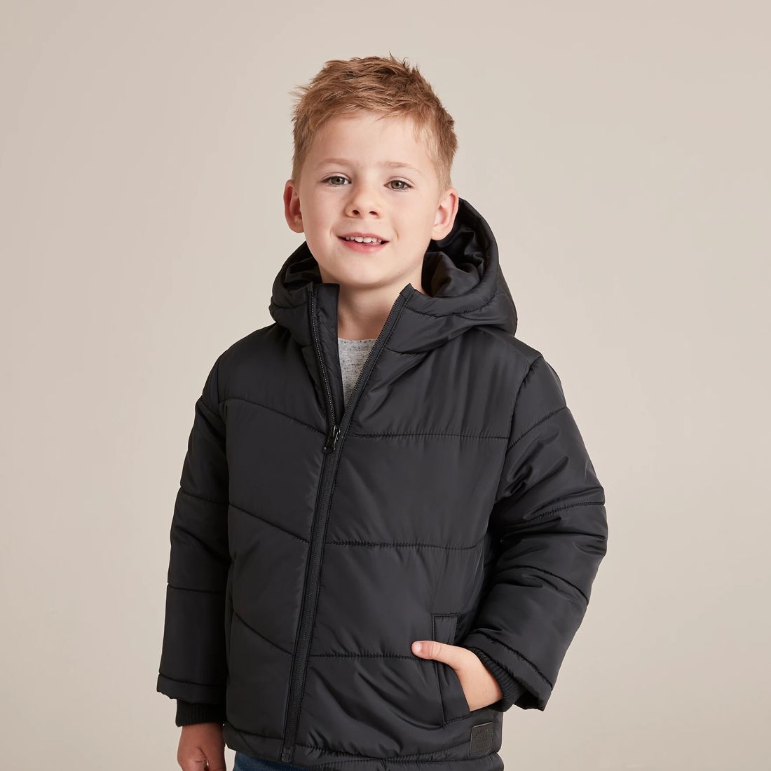 Puffa Jacket Black Target Australia