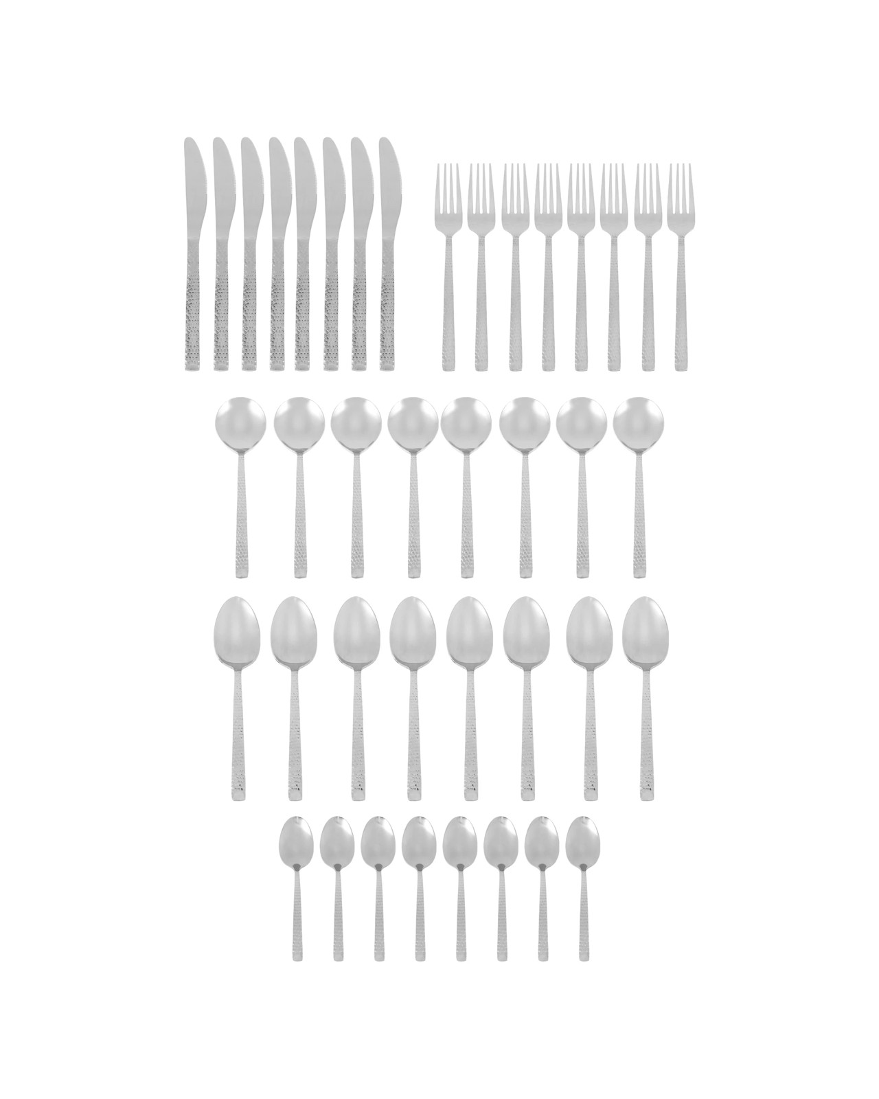 Anko 40 Piece Hammered Cutlery Set 4 of 6