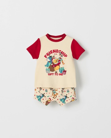 Licensed Disney Winnie the Pooh Organic Cotton Baby Christmas Pyjama Set