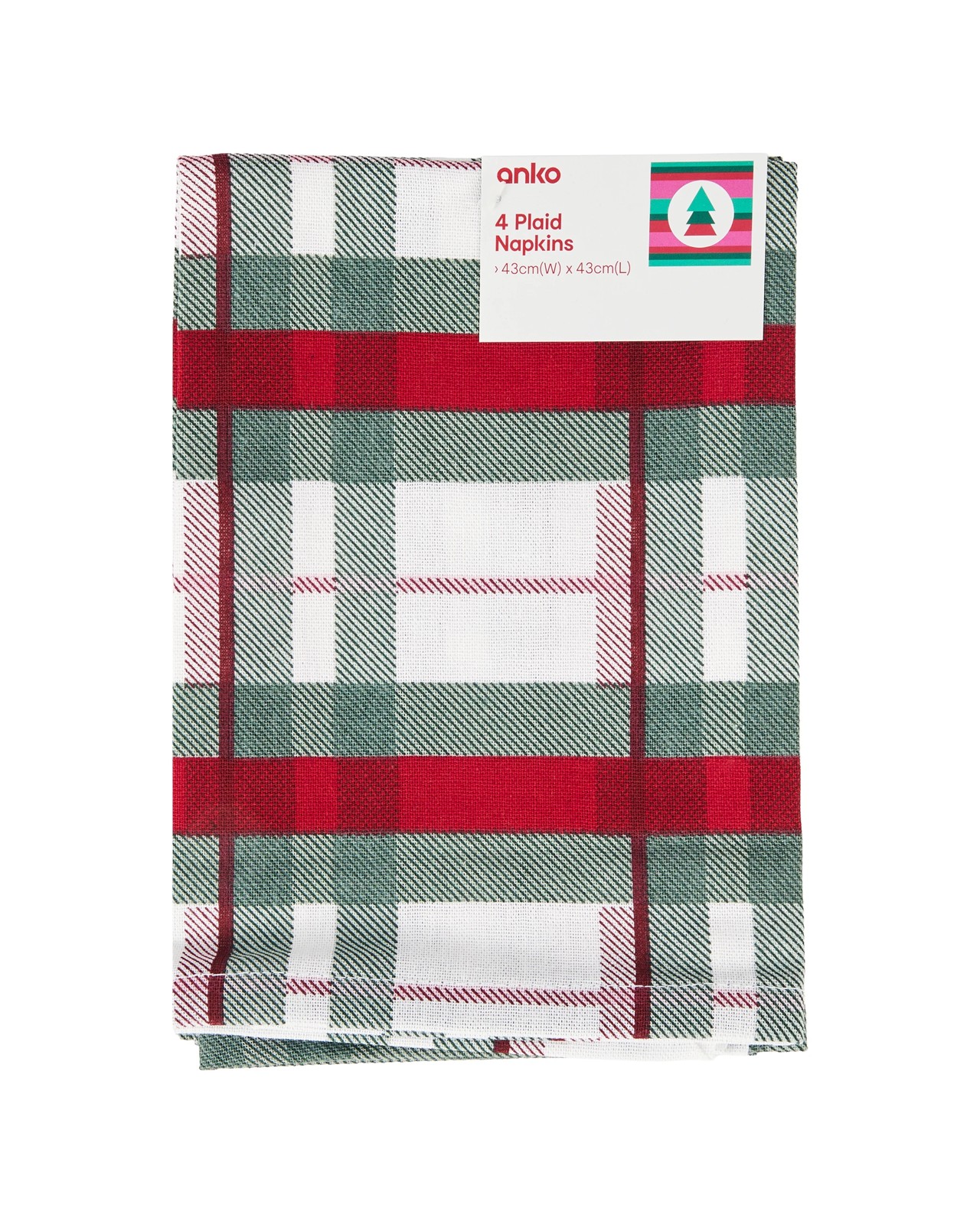 Anko 4 Pack Plaid Napkins 4 of 4