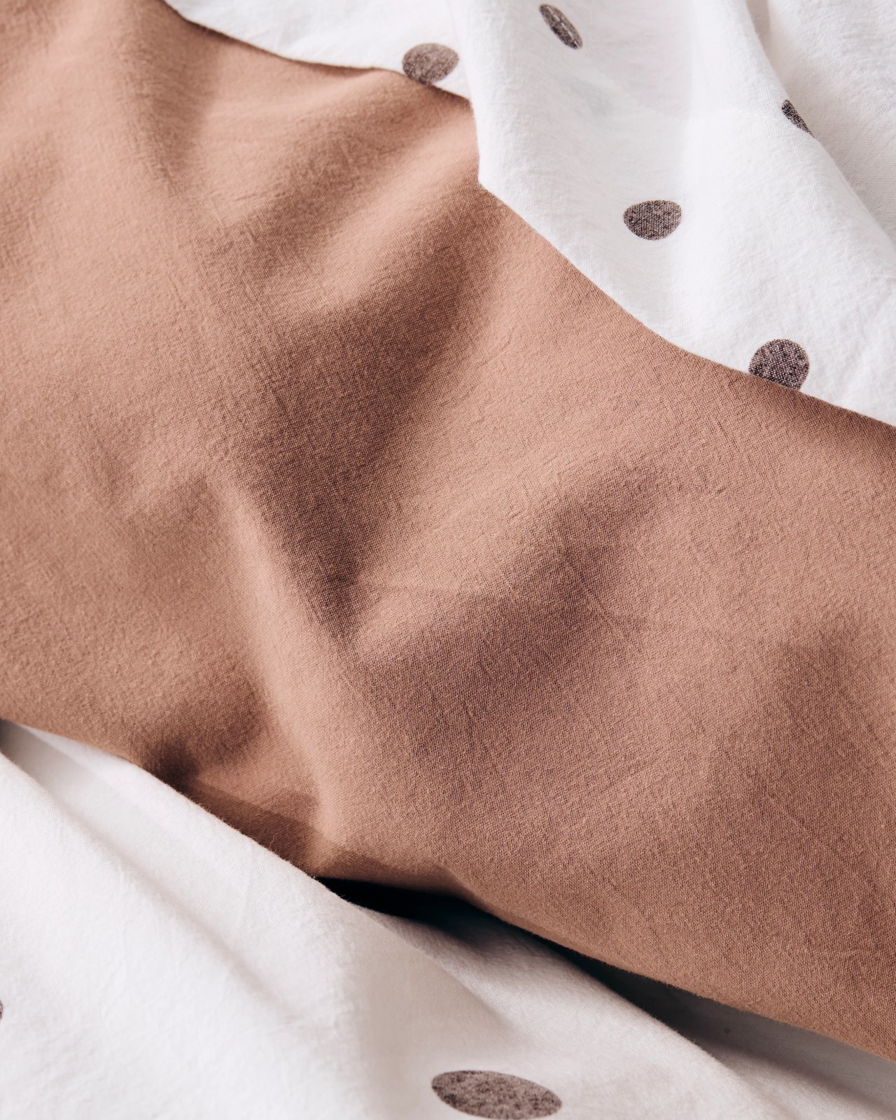 Arlo Polka Dot Stonewash Cotton Quilt Cover Set - Mocha 5 of 6