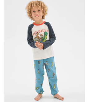 Disney Organic Cotton Younger Boys Jersey/Waffle Pyjama Set