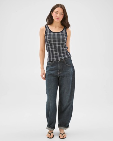 Lily Loves Knitted Check Tank Top
