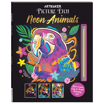 Art Maker Picture Etch Neon Animals - Book