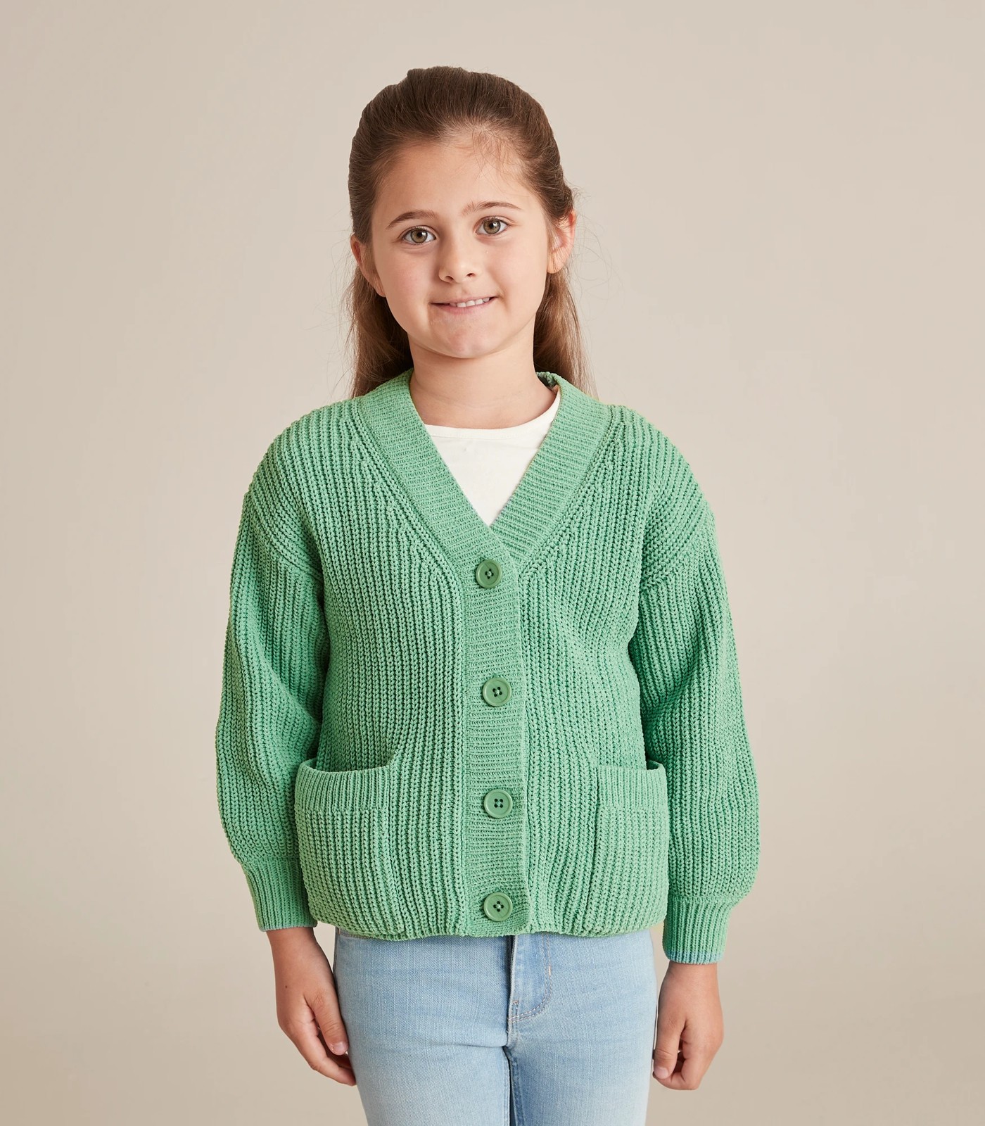 Green chunky knit on sale cardigan