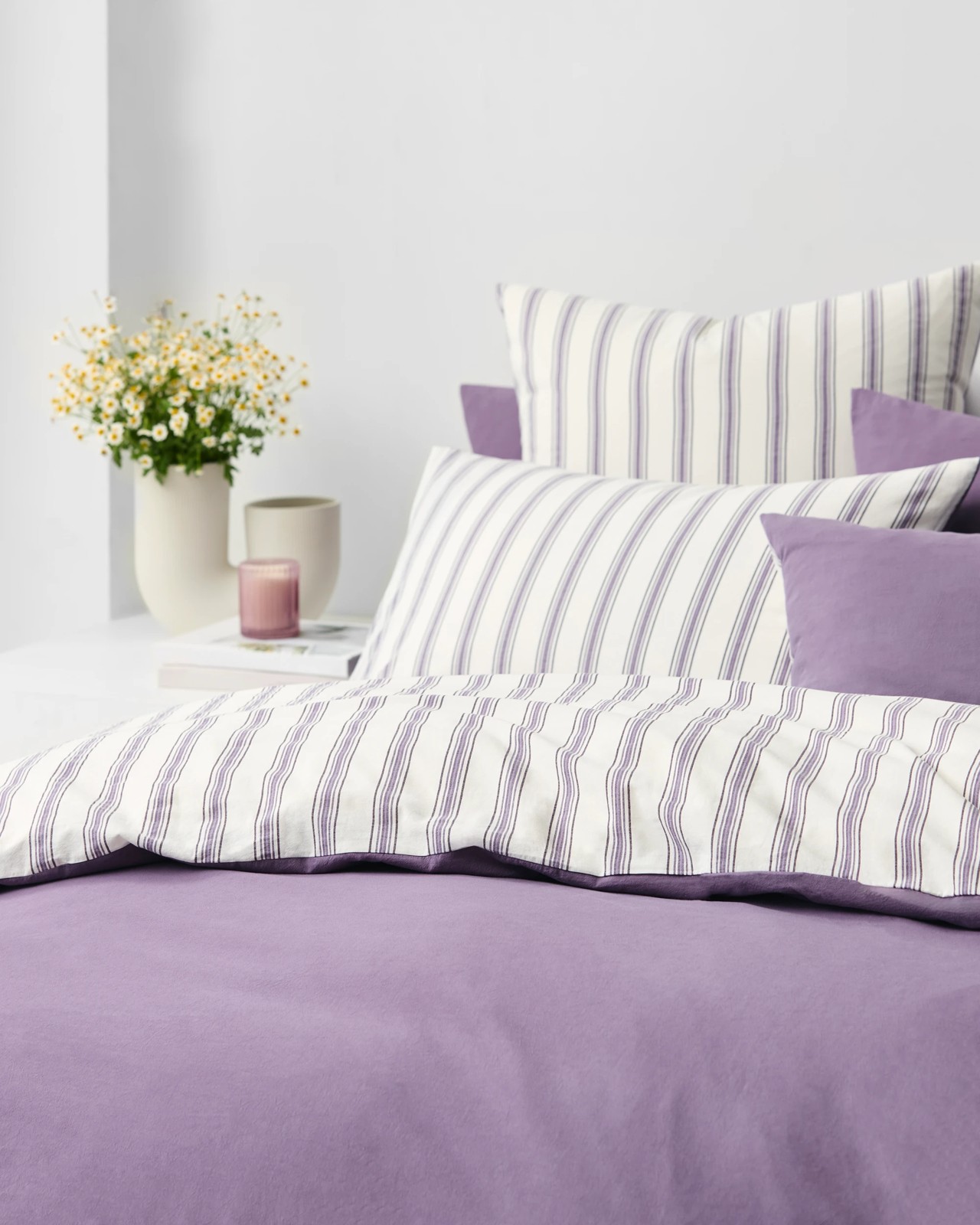 Arlo Cotton Stonewash Quilt Cover Set - Grape 3 of 6