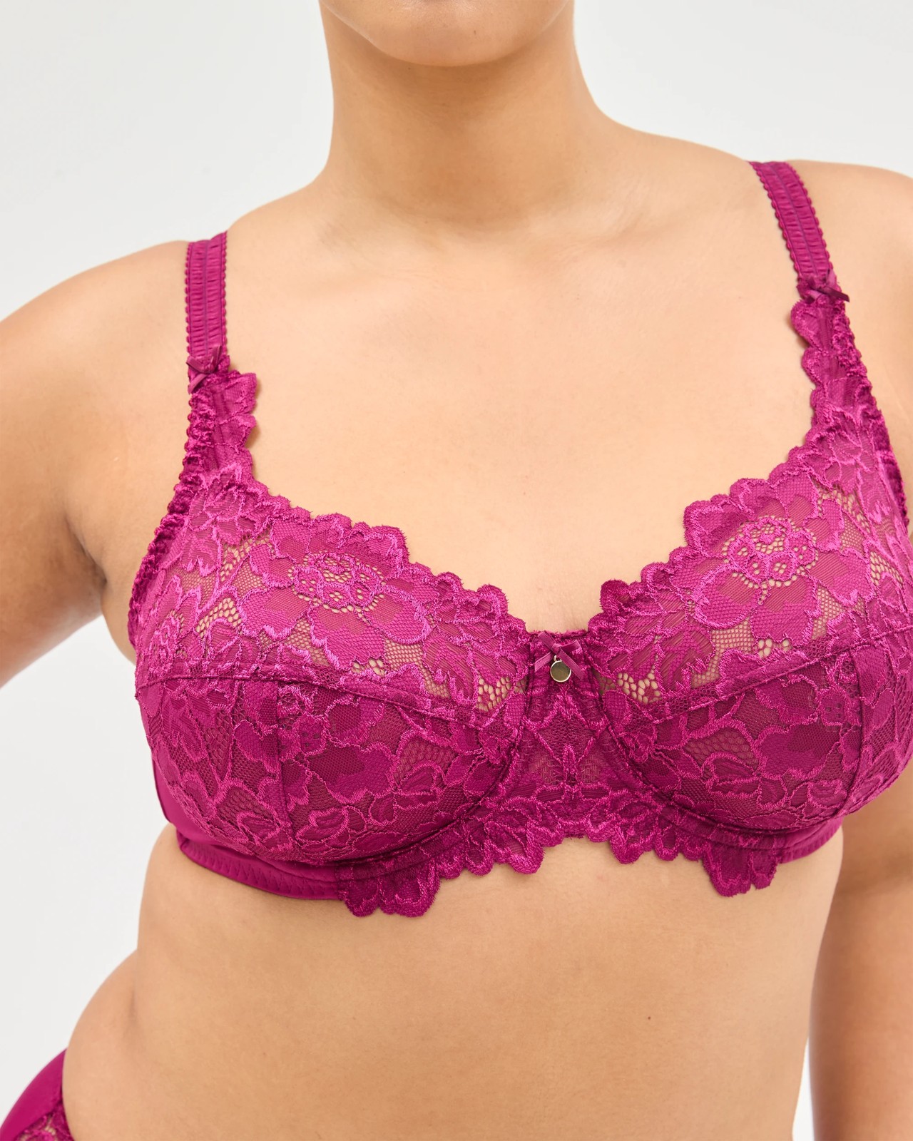 Fuller Figure Lizzy Soft Cup Underwire T-Shirt Bra - Magenta Purple 3 of 6